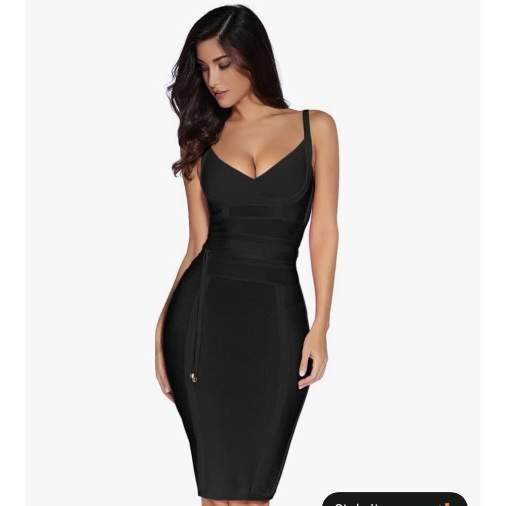 Shapewear Women's Spaghetti Strap Dress Stretch Size Medium NWOT Black